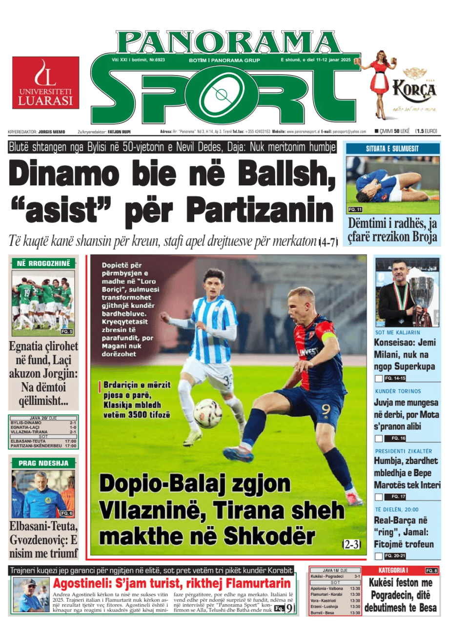 Prima-pagina-Panorama Sport-oggi-edizione-di-oggi-20250111